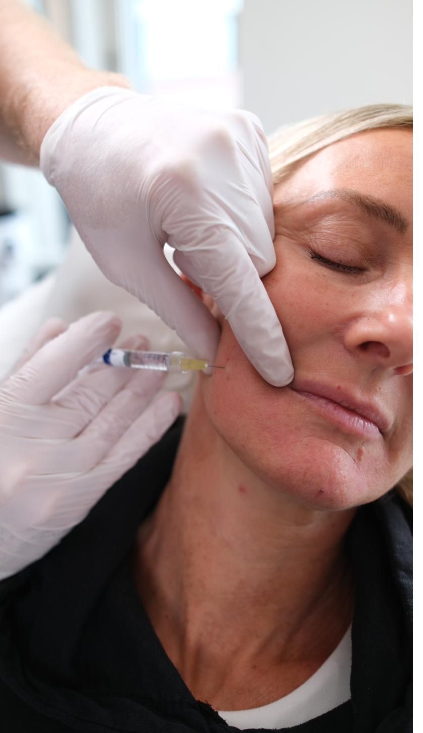 A precise injectable treatment in progress